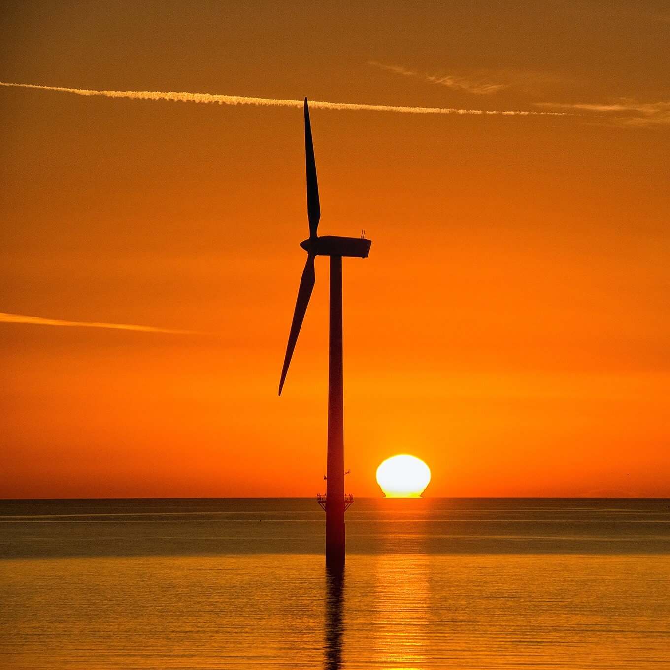 wind turbine in the ocean